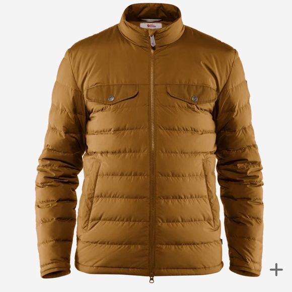 Fjallraven Greenland Down Liner Puffer Jacket - Men's Size S - Yellow Orange - Picture 1 of 16